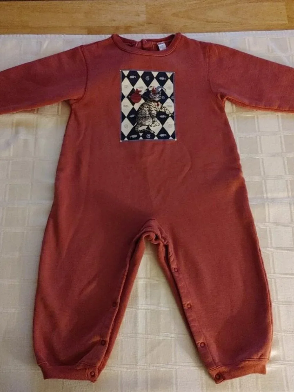 Lands End Bundle of Two - Size 4T Blue & Reddish/Terra Cotta Jumpsuits/Rompers